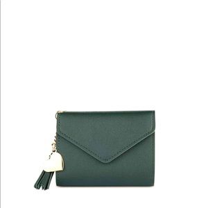Tassel Charm Small Fold Over Wallet